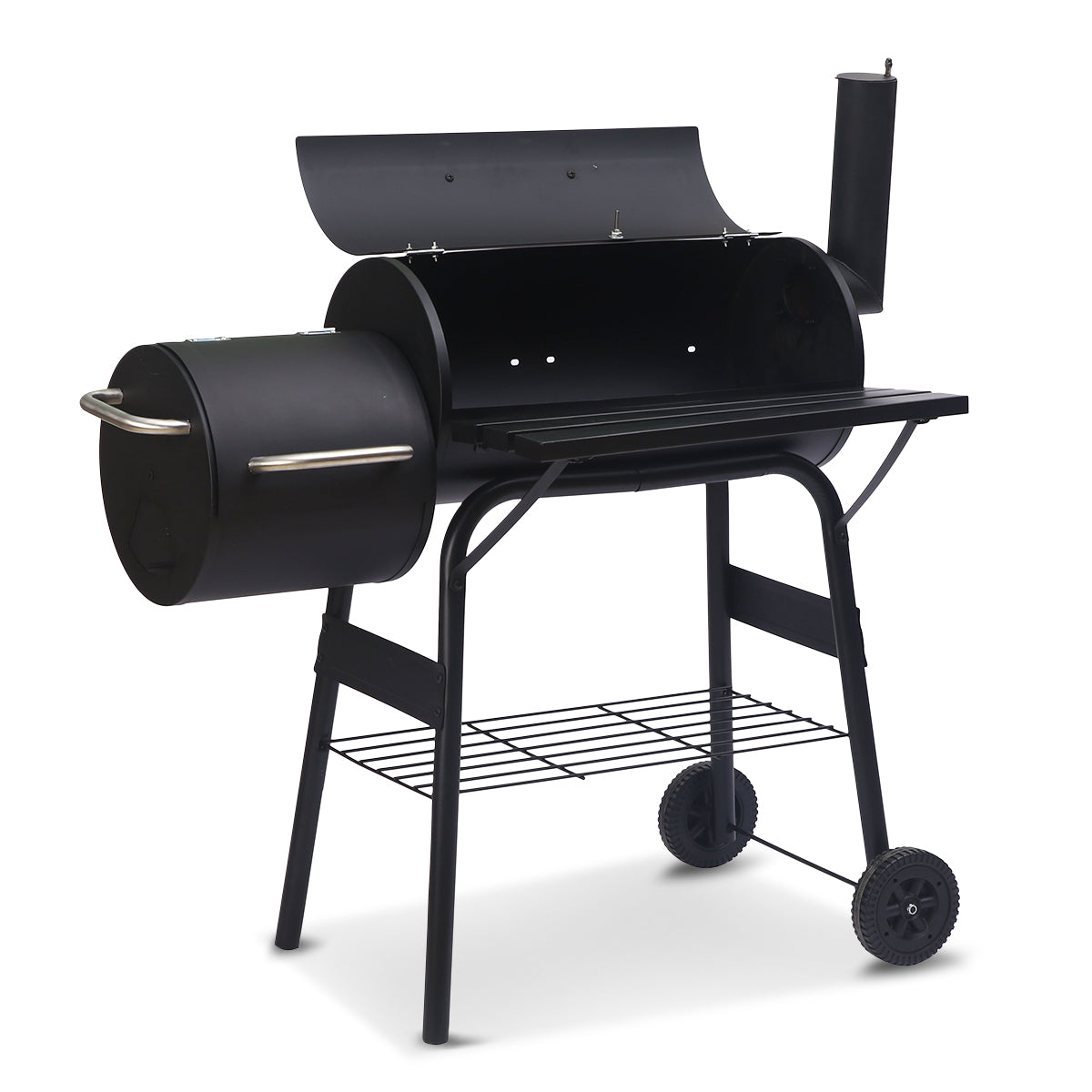Wallaroo 2-in-1 Outdoor Barbecue Grill & Offset Smoker V240-BBQ-DS35-B