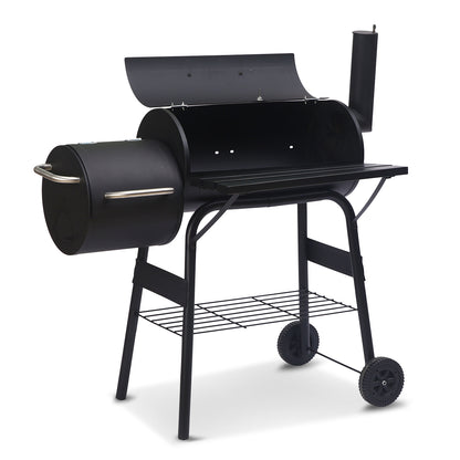 Wallaroo 2-in-1 Outdoor Barbecue Grill & Offset Smoker V240-BBQ-DS35-B