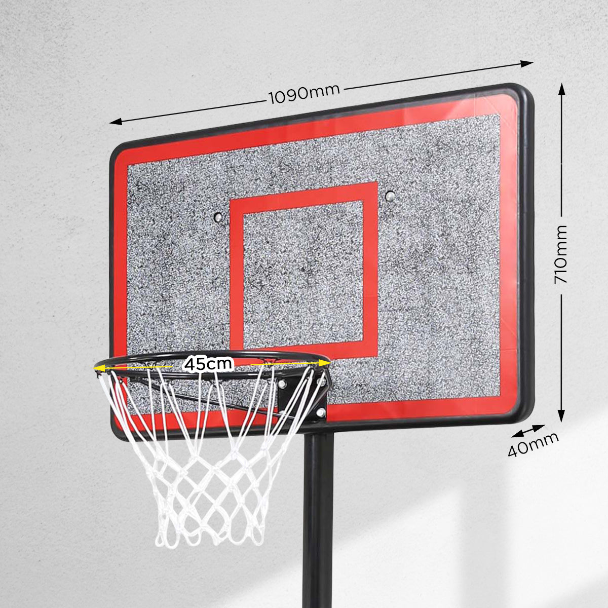 Kahuna Height-Adjustable Basketball Hoop Backboard Portable Stand V240-BBS-ZY-018
