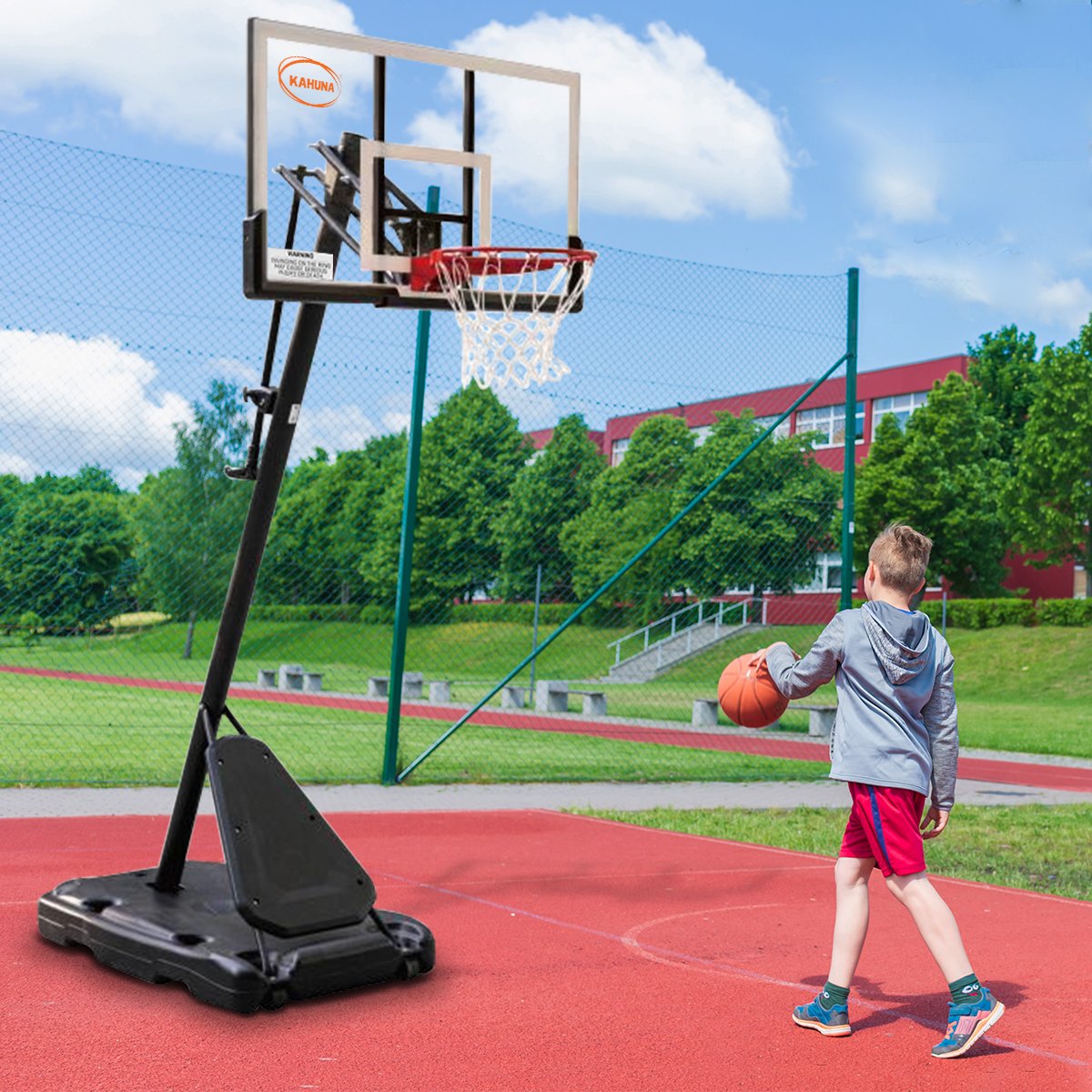 Kahuna Portable Basketball Hoop System 2.3 to 3.05m for Kids & Adults V240-BBS-ZY-029-54