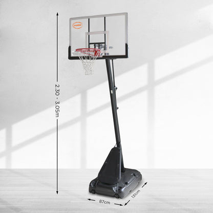 Kahuna Portable Basketball Hoop System 2.3 to 3.05m for Kids & Adults V240-BBS-ZY-029-54
