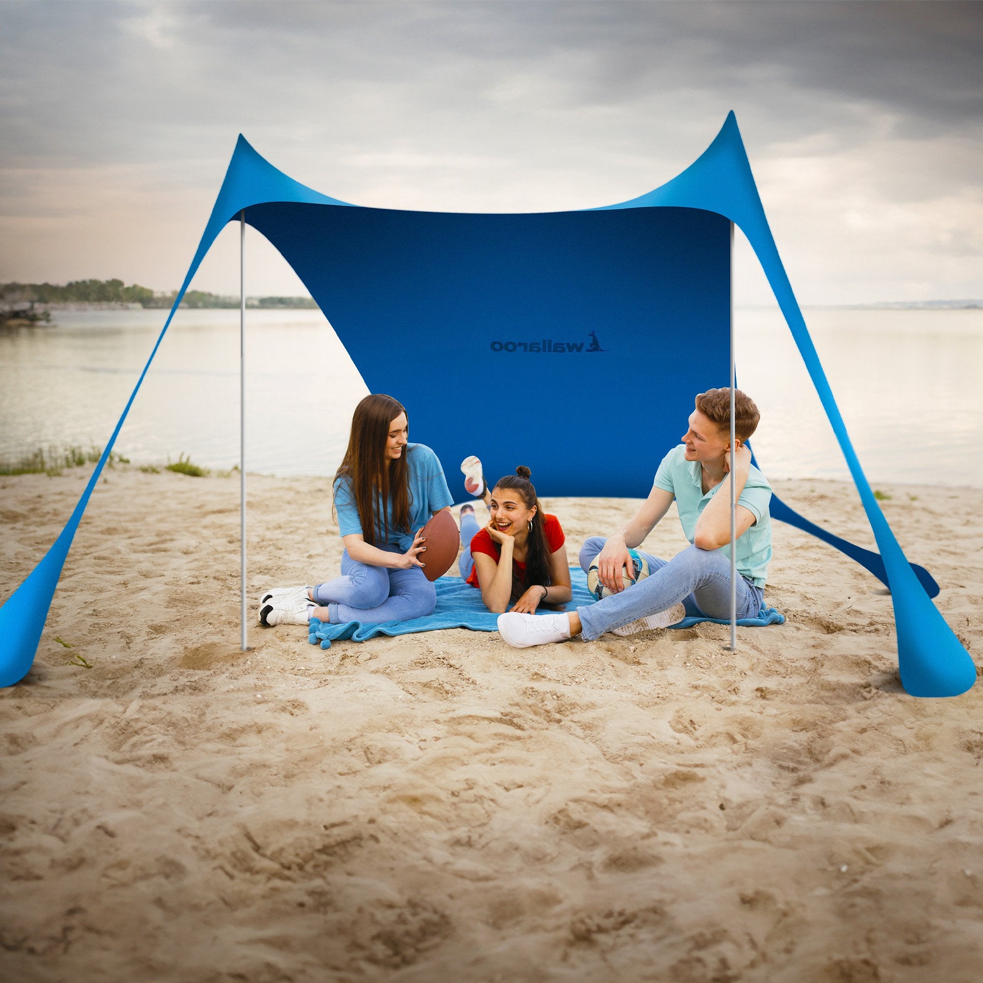 Wallaroo Beach Tent Canopy Sunshade 2m X 2m - Blue V240-BCH-TNT-2X2-BU