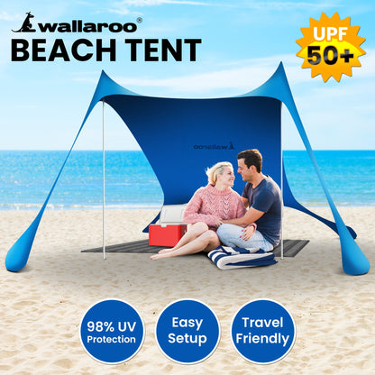 Wallaroo Beach Tent Canopy Sunshade 2m X 2m - Blue V240-BCH-TNT-2X2-BU