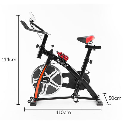Powertrain Home Gym Flywheel Exercise Spin Bike - Black V240-BIKE1
