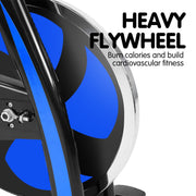 Powertrain Home Gym Flywheel Exercise Spin Bike - Blue V240-BKE-XJJ-91-BU
