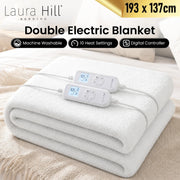 Laura Hill Double Electric Heated Underlay Blanket Fleecy Fabric with Timer V240-BKT-FLC-CRM-DB