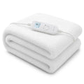 Laura Hill Single Electric Heated Underlay Blanket Fleecy Fabric with Timer V240-BKT-FLC-CRM-SN