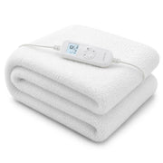 Laura Hill Single Electric Heated Underlay Blanket Fleecy Fabric with Timer V240-BKT-FLC-CRM-SN