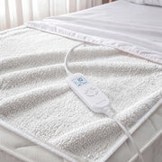 Laura Hill Single Electric Heated Underlay Blanket Fleecy Fabric with Timer V240-BKT-FLC-CRM-SN