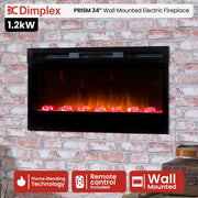 Dimplex PRISM Wall Mounted Electric Fireplace - 34-inches V240-BLF3451-AU
