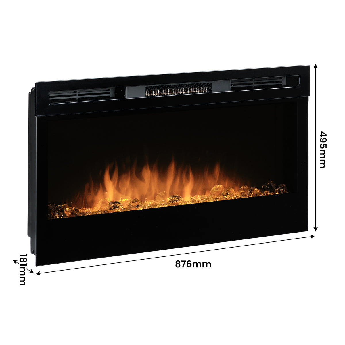 Dimplex PRISM Wall Mounted Electric Fireplace - 34-inches V240-BLF3451-AU