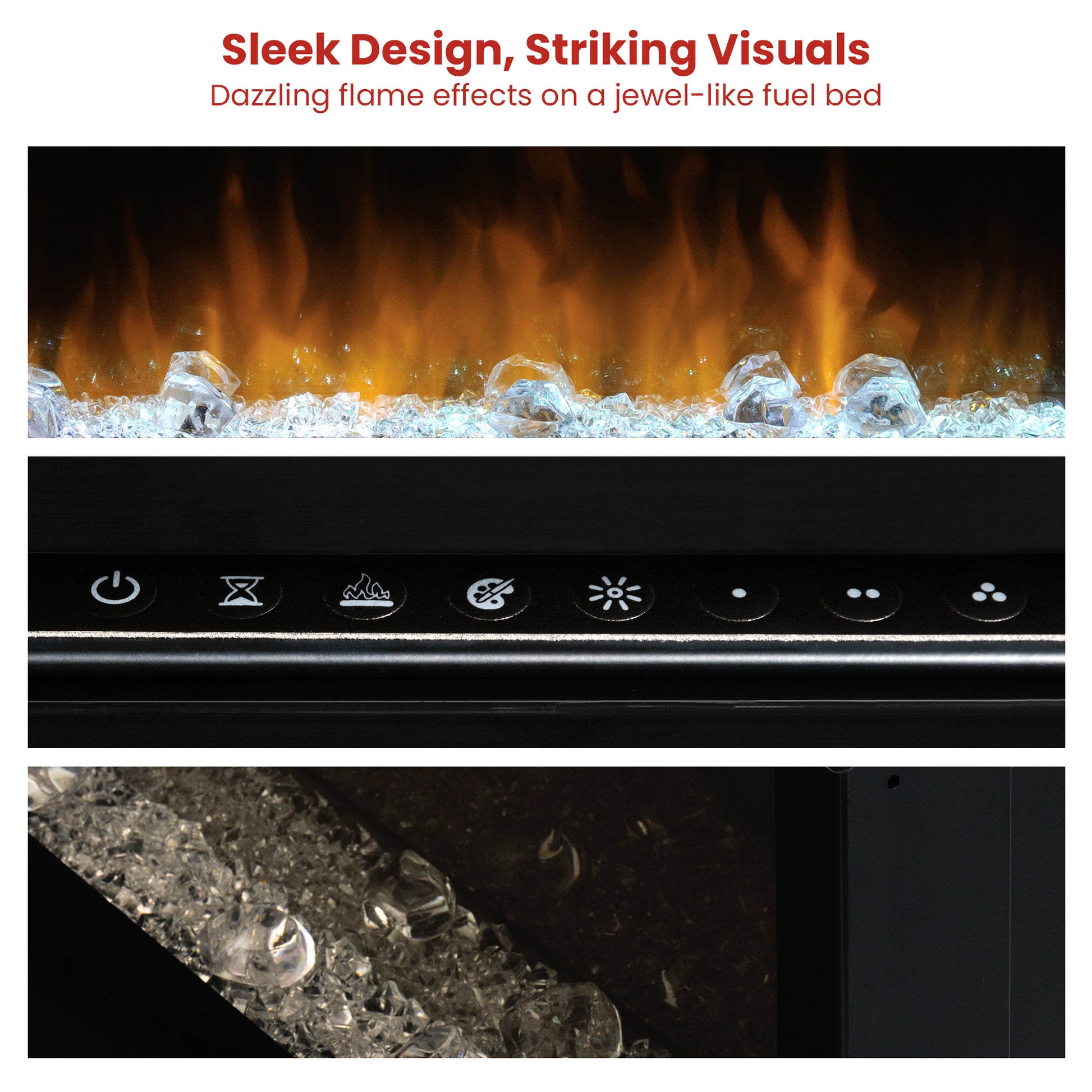 Dimplex PRISM Wall Mounted Electric Fireplace - 34-inches V240-BLF3451-AU