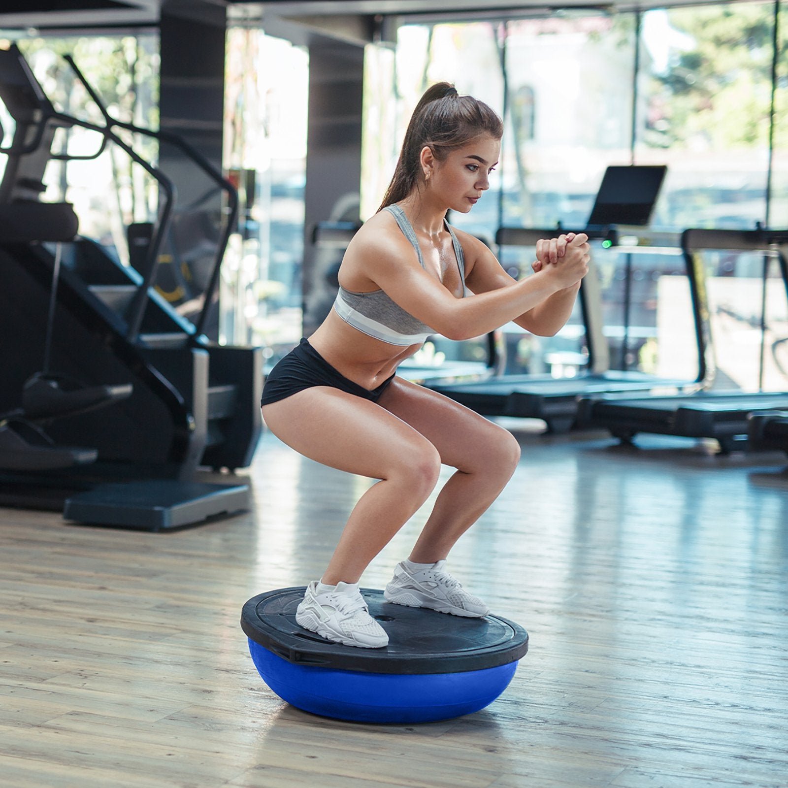 Powertrain Fitness Yoga Ball Home Gym Workout Balance Trainer Blue V240-BOS-BAL-BU
