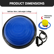 Powertrain Fitness Yoga Ball Home Gym Workout Balance Trainer Blue V240-BOS-BAL-BU