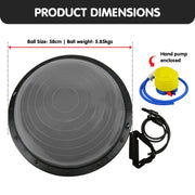 Powertrain Fitness Yoga Ball Home Gym Workout Balance Trainer Grey V240-BOS-BAL-GY