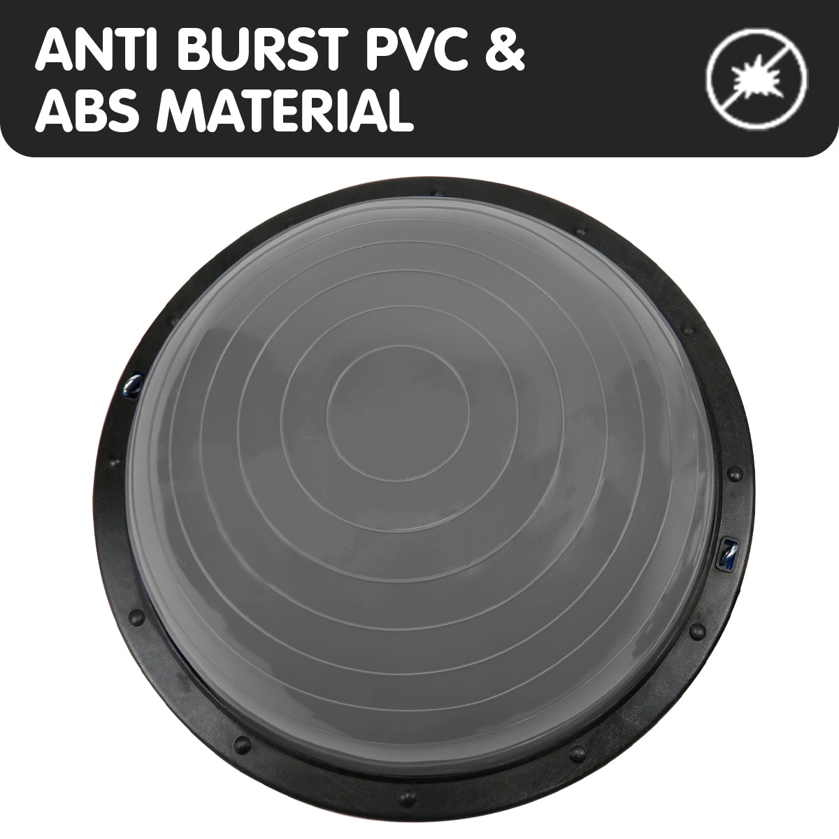 Powertrain Fitness Yoga Ball Home Gym Workout Balance Trainer Grey V240-BOS-BAL-GY