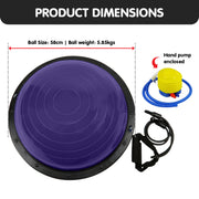 Powertrain Fitness Yoga Ball Home Gym Workout Balance Trainer Purple V240-BOS-BAL-PU