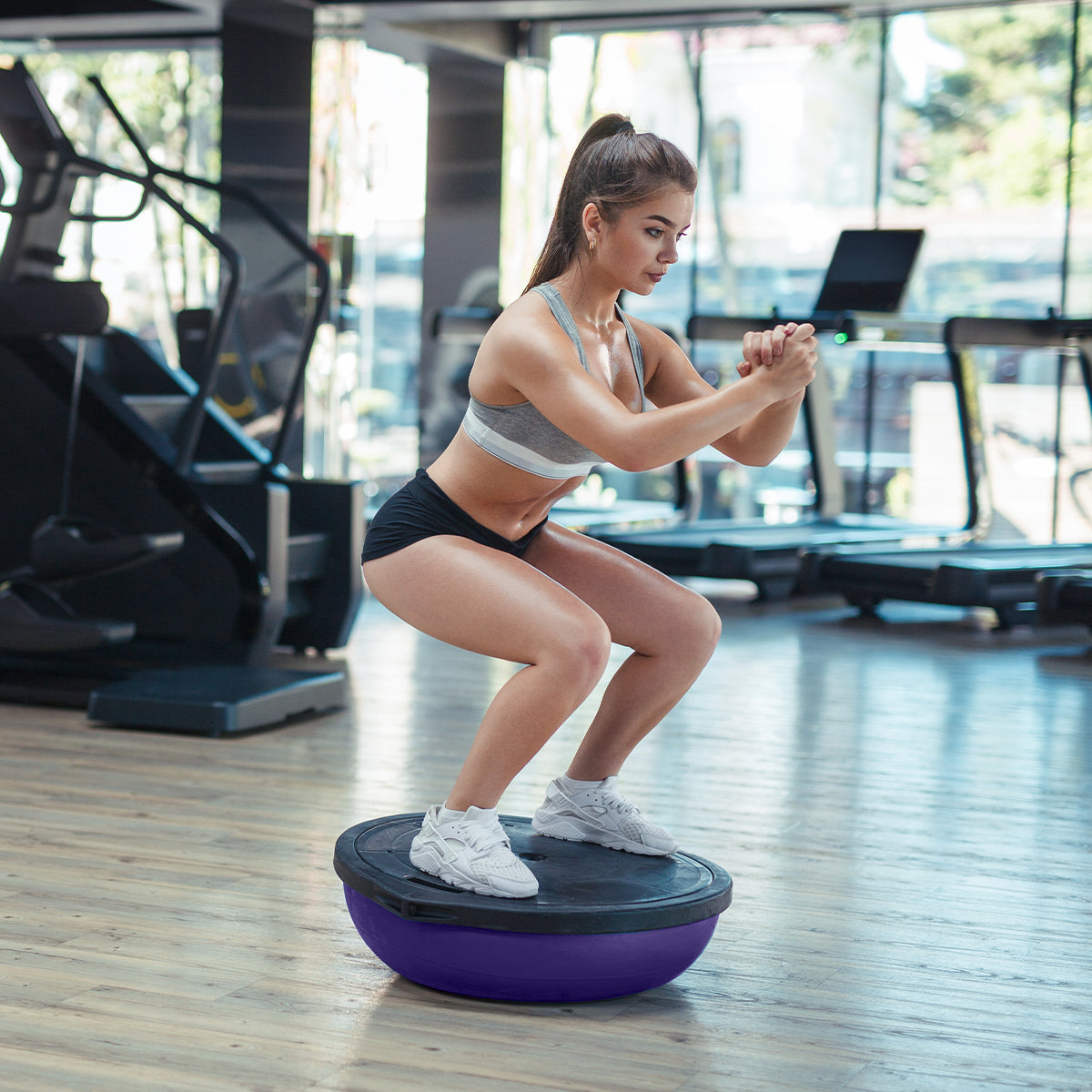 Powertrain Fitness Yoga Ball Home Gym Workout Balance Trainer Purple V240-BOS-BAL-PU