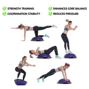 Powertrain Fitness Yoga Ball Home Gym Workout Balance Trainer Purple V240-BOS-BAL-PU