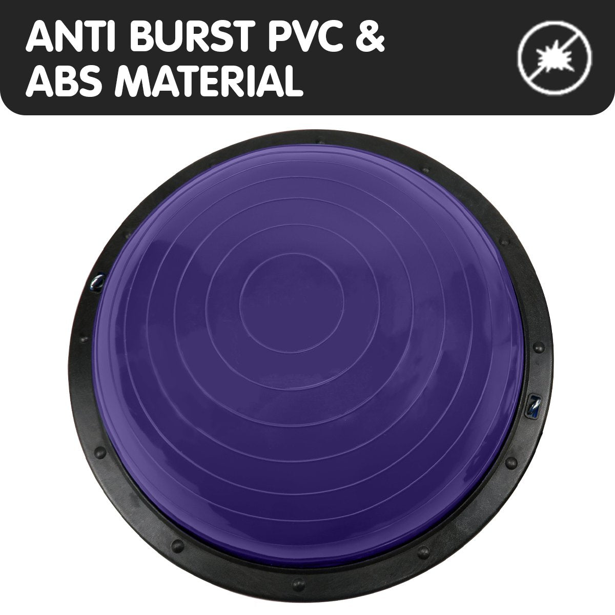 Powertrain Fitness Yoga Ball Home Gym Workout Balance Trainer Purple V240-BOS-BAL-PU