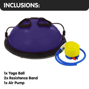 Powertrain Fitness Yoga Ball Home Gym Workout Balance Trainer Purple V240-BOS-BAL-PU