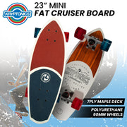 Bravo Sports Kryptonics 23-inch Mini Fat Cruiser Board In Liberty Blue V240-BS-165602