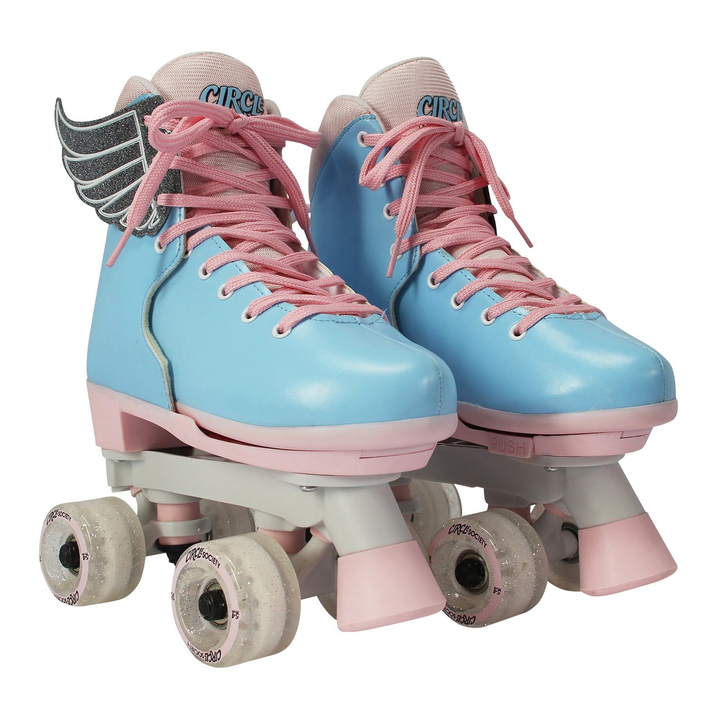 Circle Society Adjustable Kids Quad Roller Skates In Cotton Candy V240-BS-168294