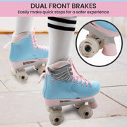 Circle Society Adjustable Kids Quad Roller Skates In Cotton Candy V240-BS-168294