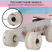 Circle Society Adjustable Kids Quad Roller Skates In Cotton Candy V240-BS-168294
