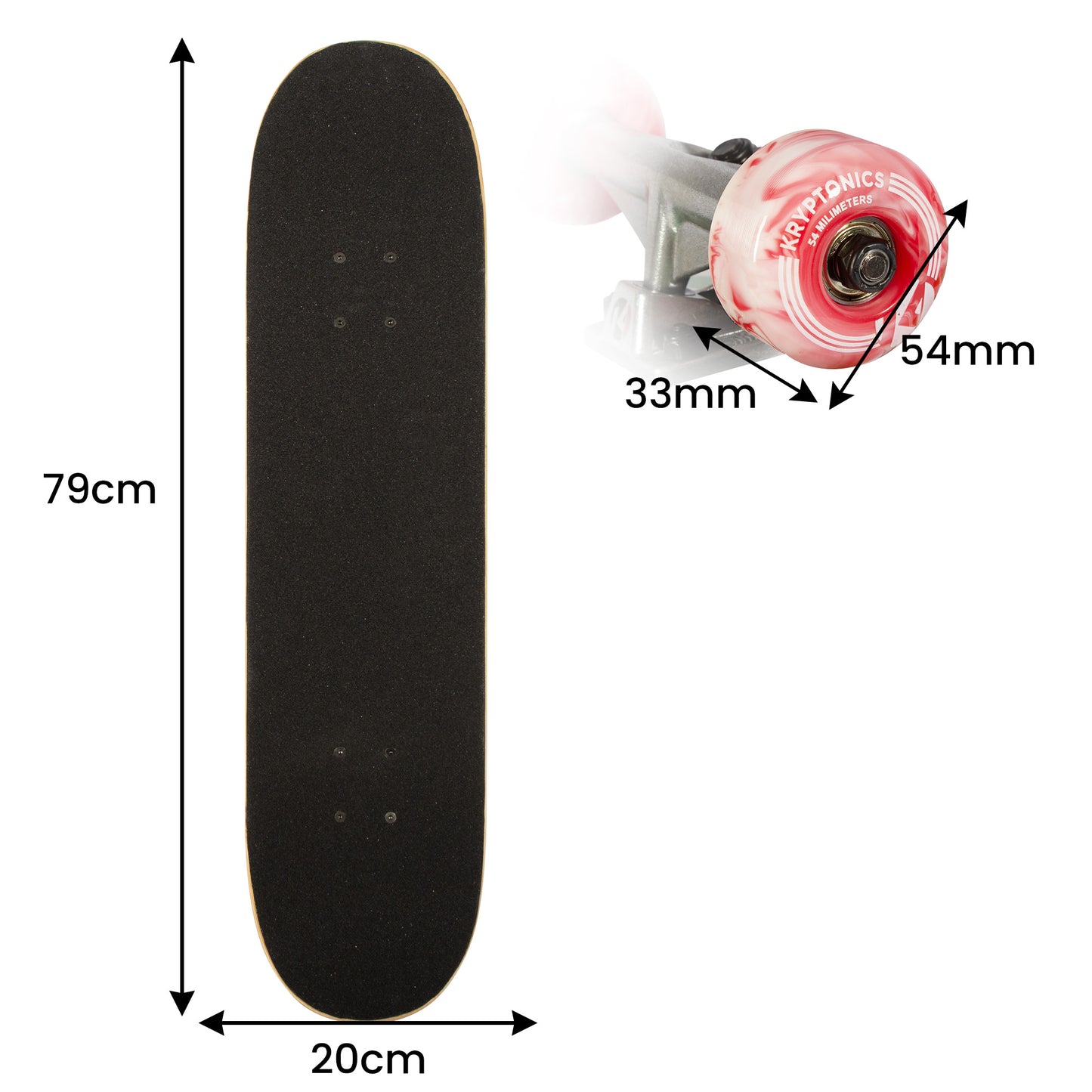 Kryptonics 31-inch Star Series Complete Skateboard V240-BS-171338-SK
