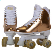 Circle Society Adjustable Quad Kids Roller Skates In Metallic Rose Gold V240-BS-171362