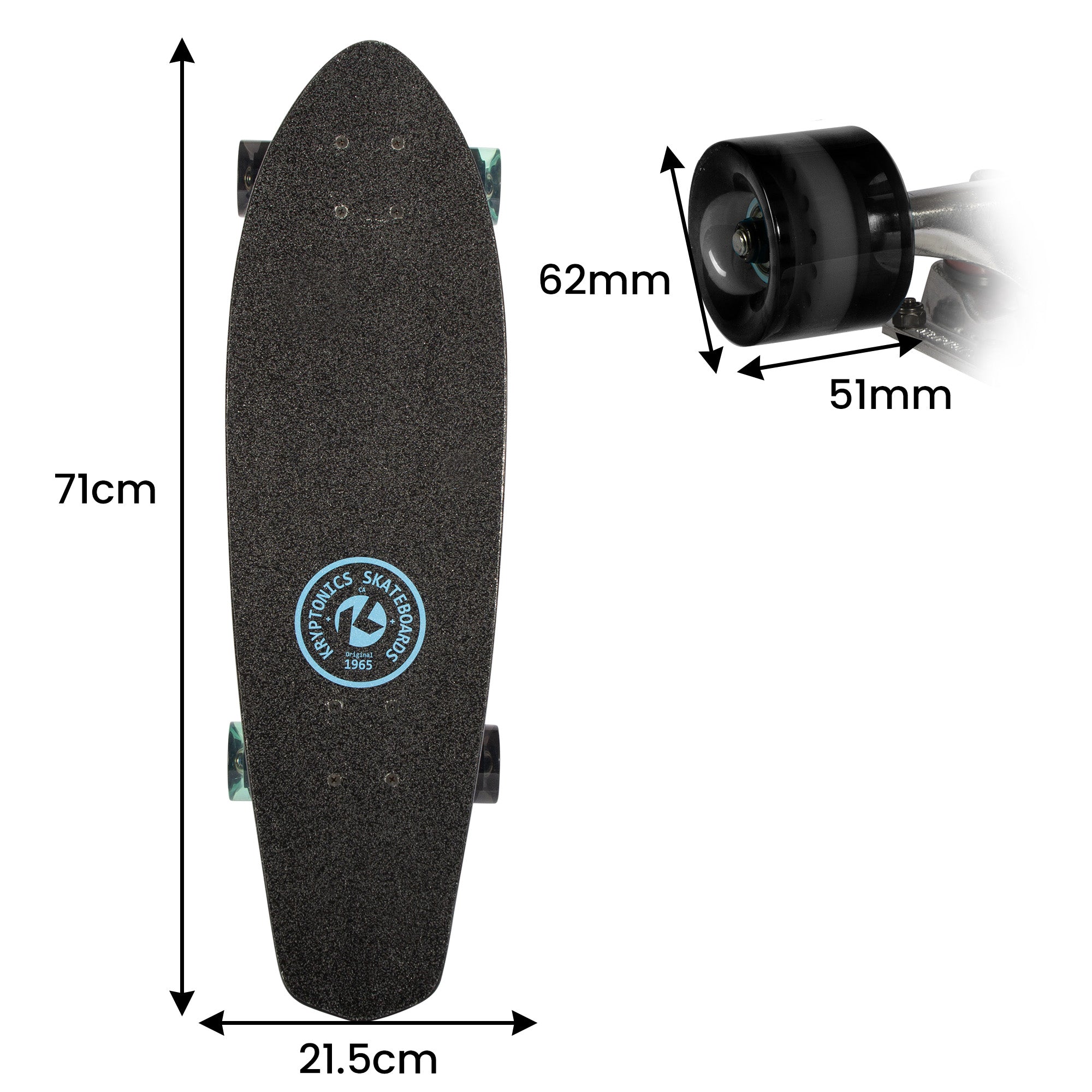 Kryptonics 28-inch Cruiser Board - Negative V240-BS-171549