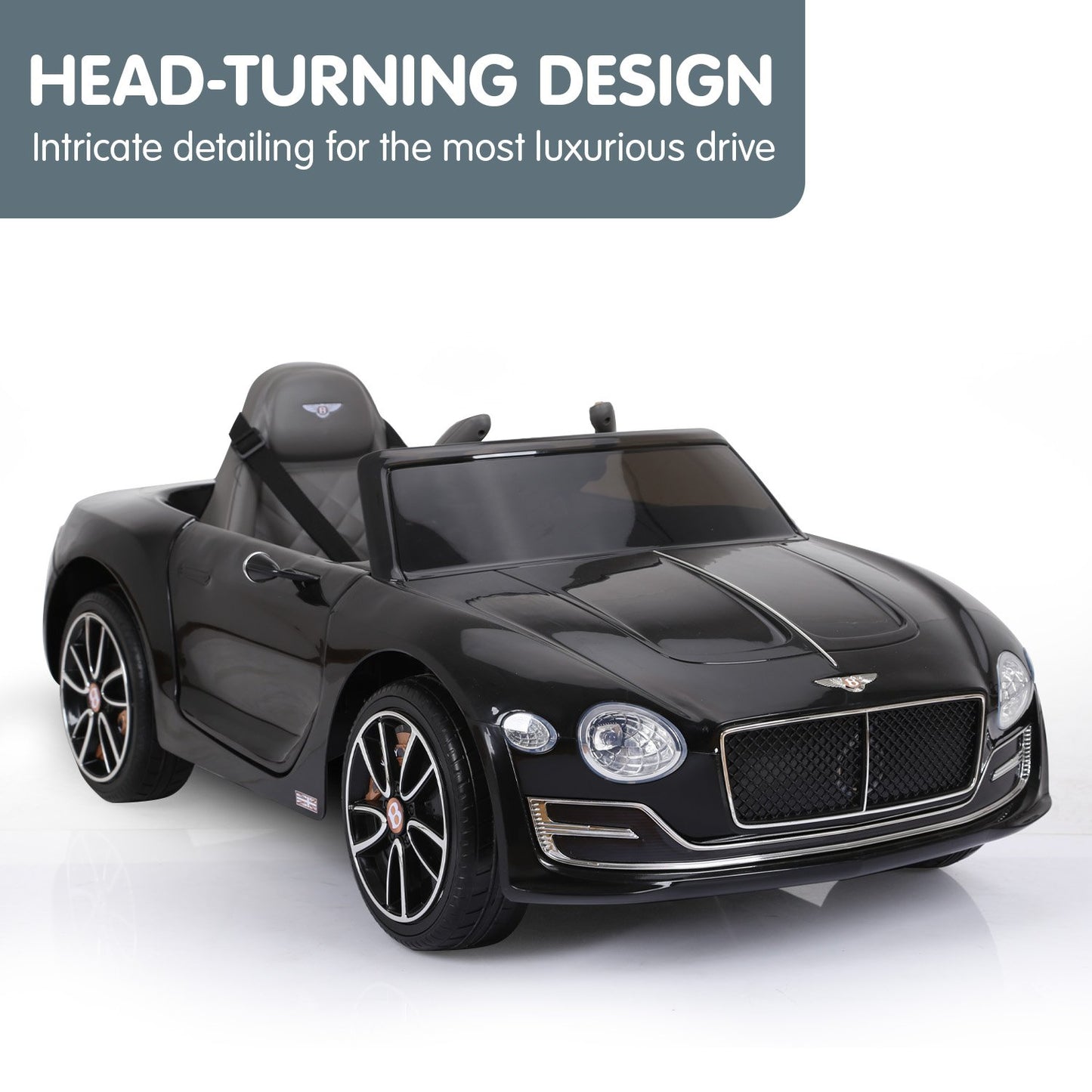 Kahuna Bentley Exp 12 Licensed Speed 6E Electric Kids Ride On Car Black V240-CAR-BEN-BK