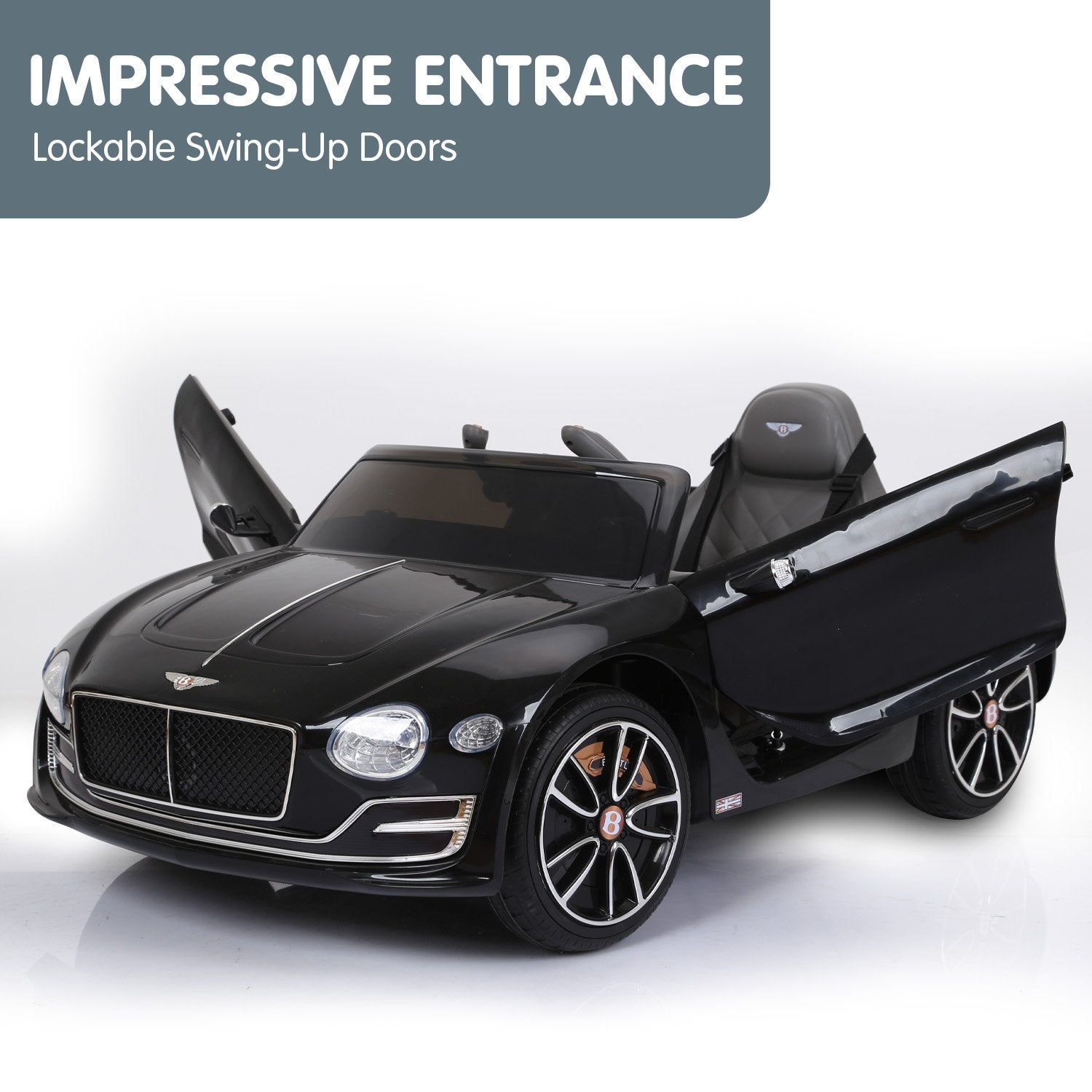 Kahuna Bentley Exp 12 Licensed Speed 6E Electric Kids Ride On Car Black V240-CAR-BEN-BK
