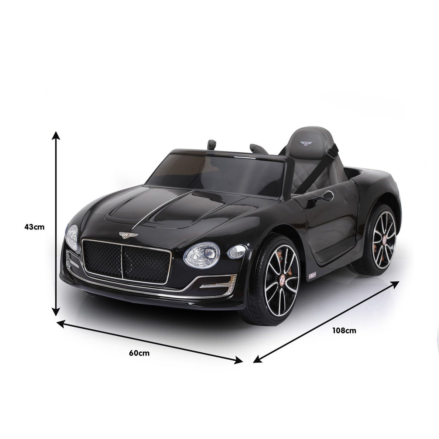 Kahuna Bentley Exp 12 Licensed Speed 6E Electric Kids Ride On Car Black V240-CAR-BEN-BK