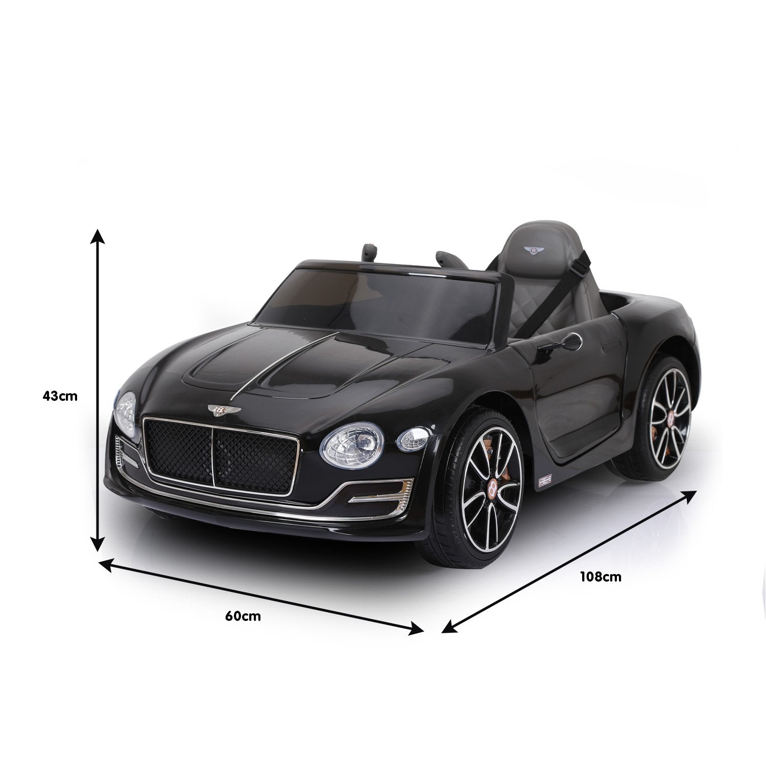 Kahuna Bentley Exp 12 Licensed Speed 6E Electric Kids Ride On Car Black V240-CAR-BEN-BK