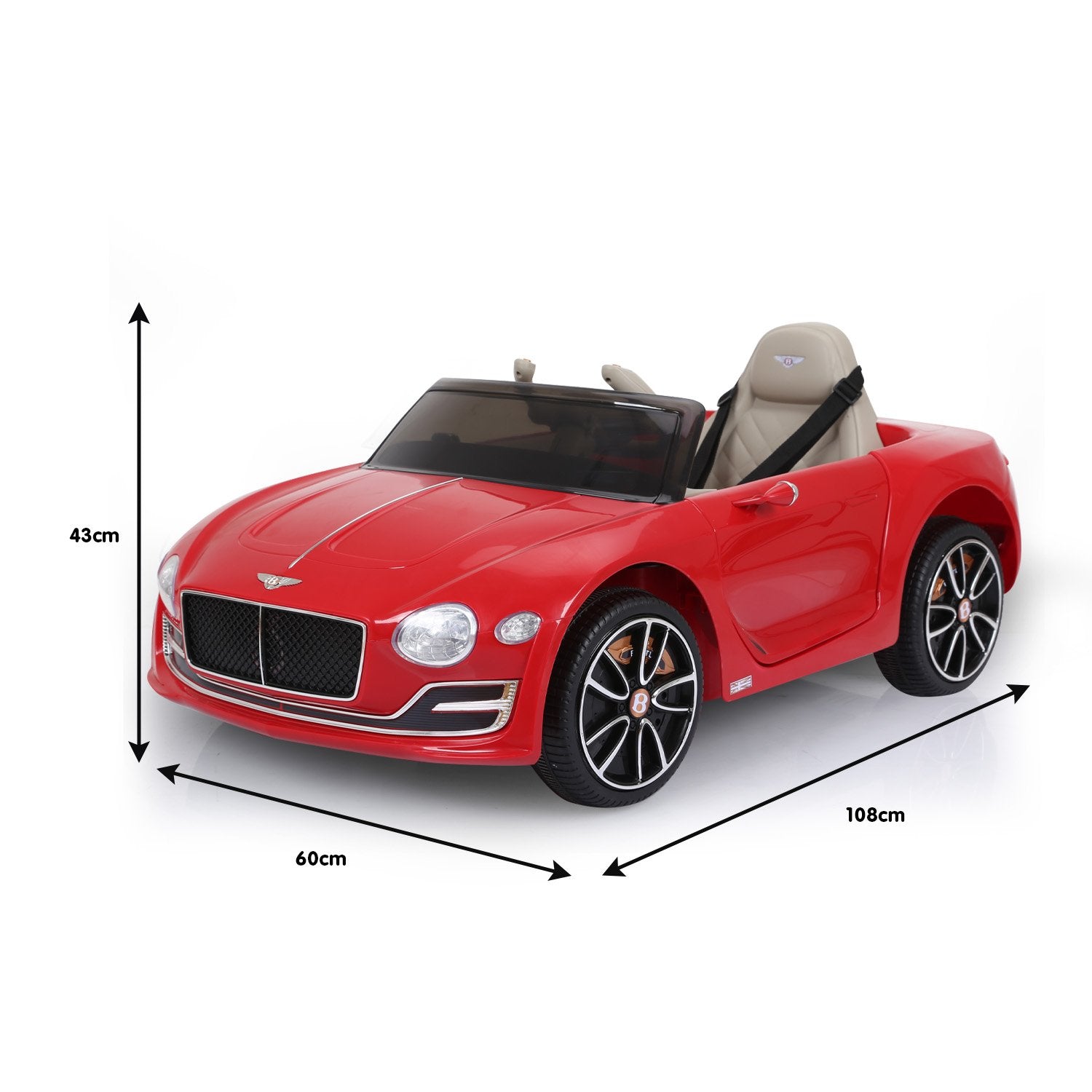 Kahuna Bentley Exp 12 Speed 6E Licensed Kids Ride On Electric Car Remote Control - Red V240-CAR-BEN-RD