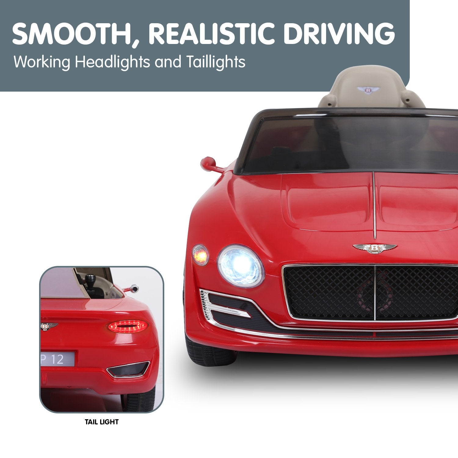 Kahuna Bentley Exp 12 Speed 6E Licensed Kids Ride On Electric Car Remote Control - Red V240-CAR-BEN-RD