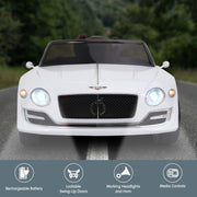 Kahuna Bentley Exp 12 Speed 6E Licensed Kids Ride On Electric Car Remote Control - White V240-CAR-BEN-WH