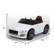 Kahuna Bentley Exp 12 Speed 6E Licensed Kids Ride On Electric Car Remote Control - White V240-CAR-BEN-WH