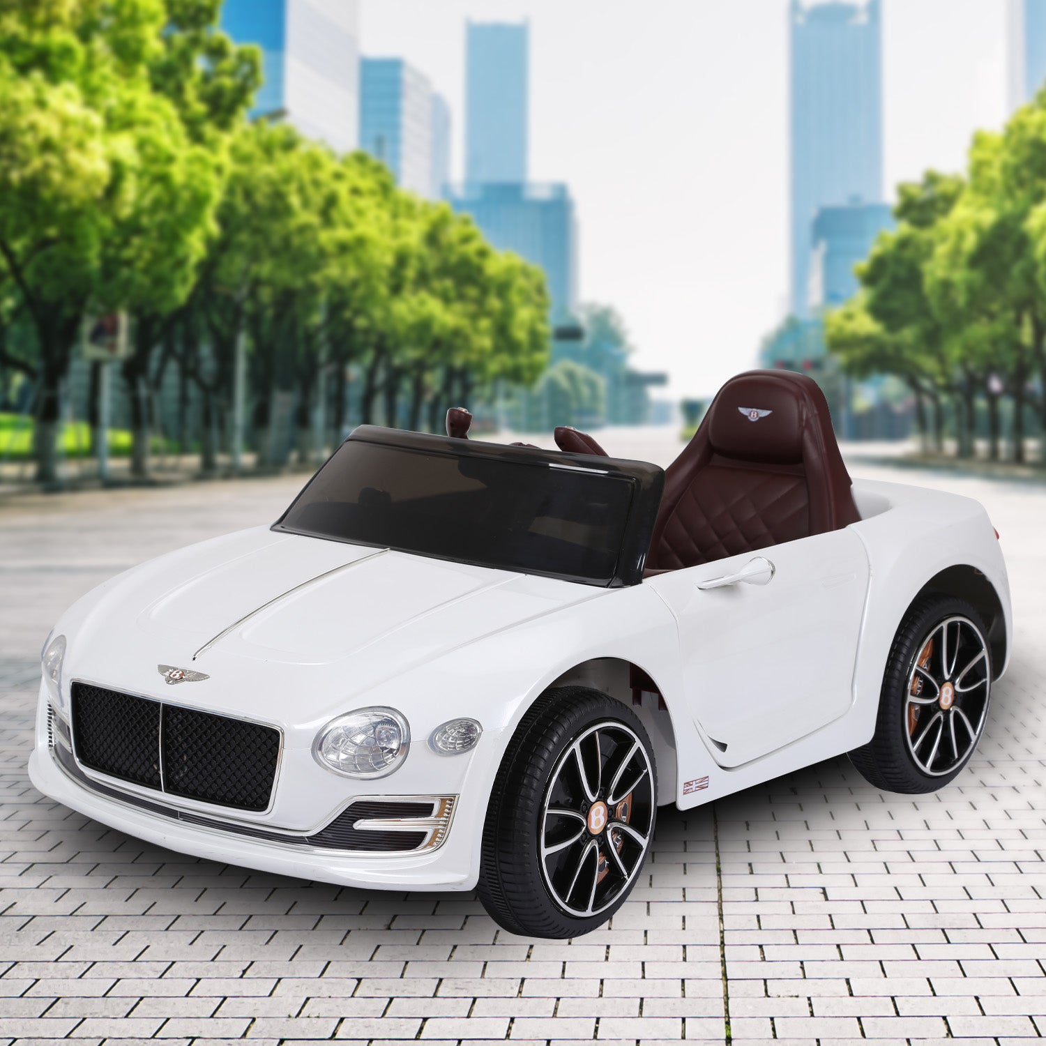 Kahuna Bentley Exp 12 Speed 6E Licensed Kids Ride On Electric Car Remote Control - White V240-CAR-BEN-WH