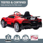 Kahuna Licensed Bugatti Divo Kids Electric Ride On Car - Red V240-CAR-BGT-338-RD