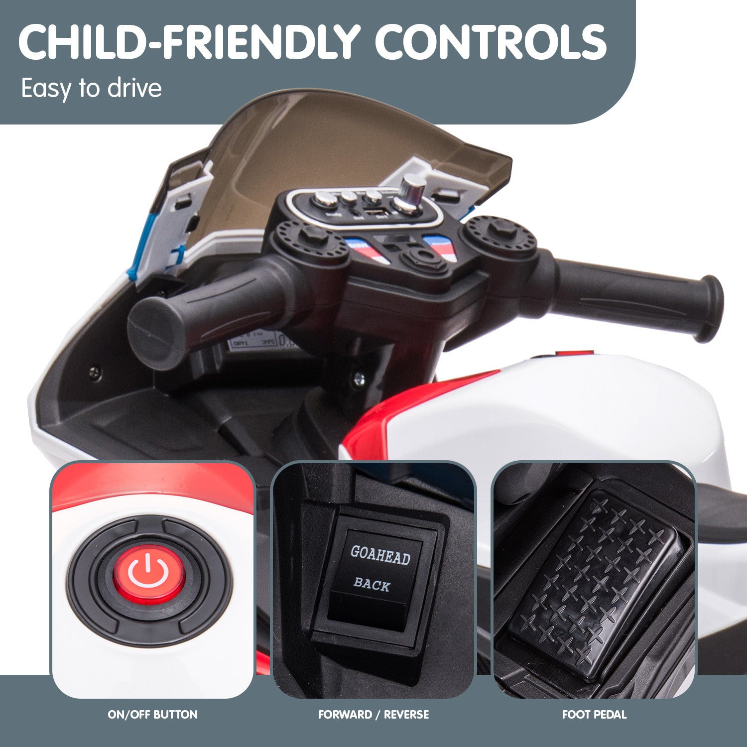 Kahuna Bmw Hp4 Race Kids Ride-on Motorbike In Red V240-CAR-BMW-008-RD