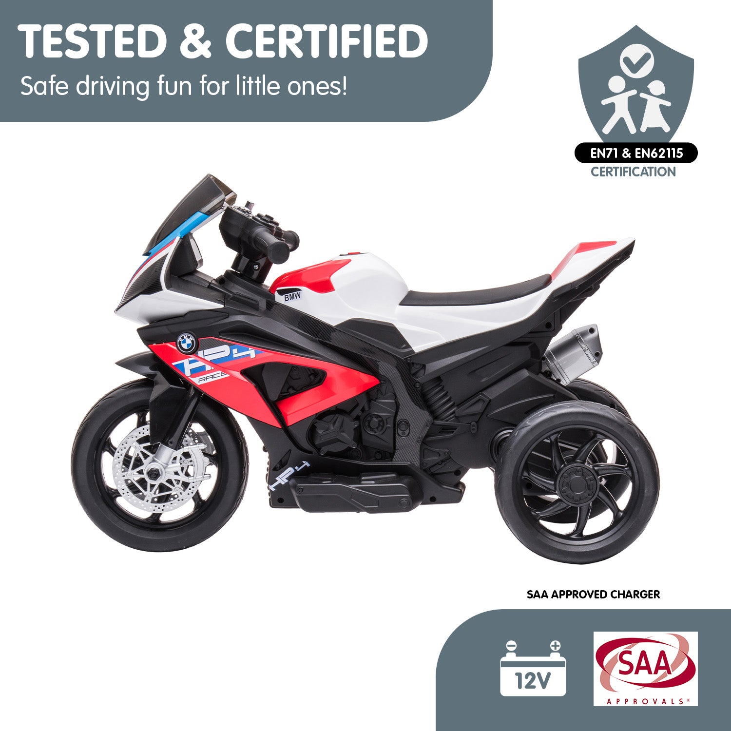 Kahuna Bmw Hp4 Race Kids Ride-on Motorbike In Red V240-CAR-BMW-008-RD
