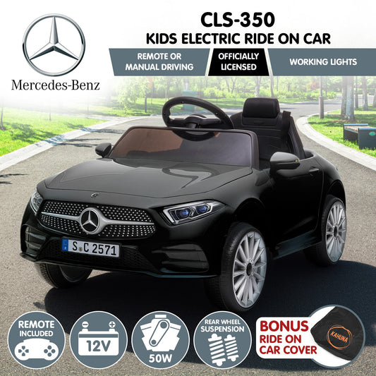 Kahuna Mercedes Benz CLS 350 Kids Electric Ride On Car with Remote Control - Black V240-CAR-CLS-350-BK
