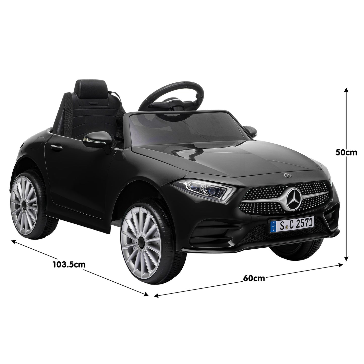 Kahuna Mercedes Benz CLS 350 Kids Electric Ride On Car with Remote Control - Black V240-CAR-CLS-350-BK