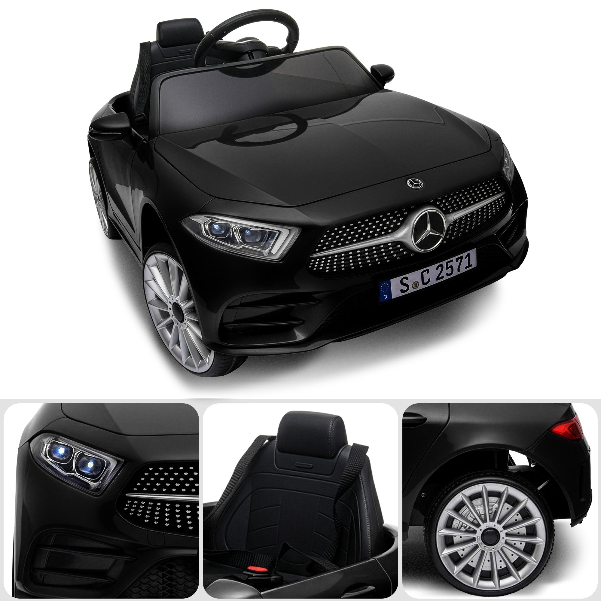 Kahuna Mercedes Benz CLS 350 Kids Electric Ride On Car with Remote Control - Black V240-CAR-CLS-350-BK