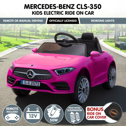 Kahuna Mercedes Benz CLS 350 Kids Electric Ride On Car with Remote Control - Pink V240-CAR-CLS-350-PK