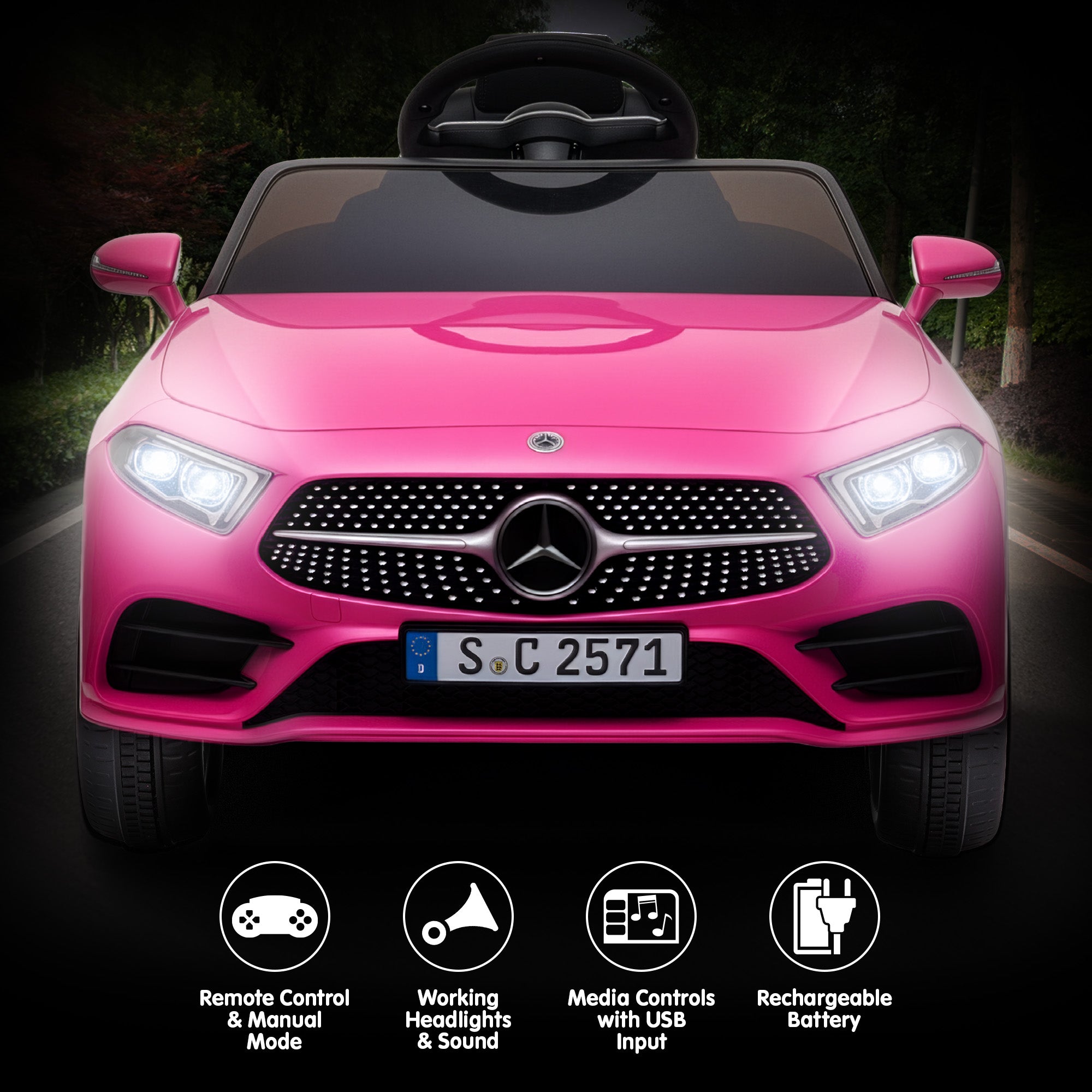 Kahuna Mercedes Benz CLS 350 Kids Electric Ride On Car with Remote Control - Pink V240-CAR-CLS-350-PK