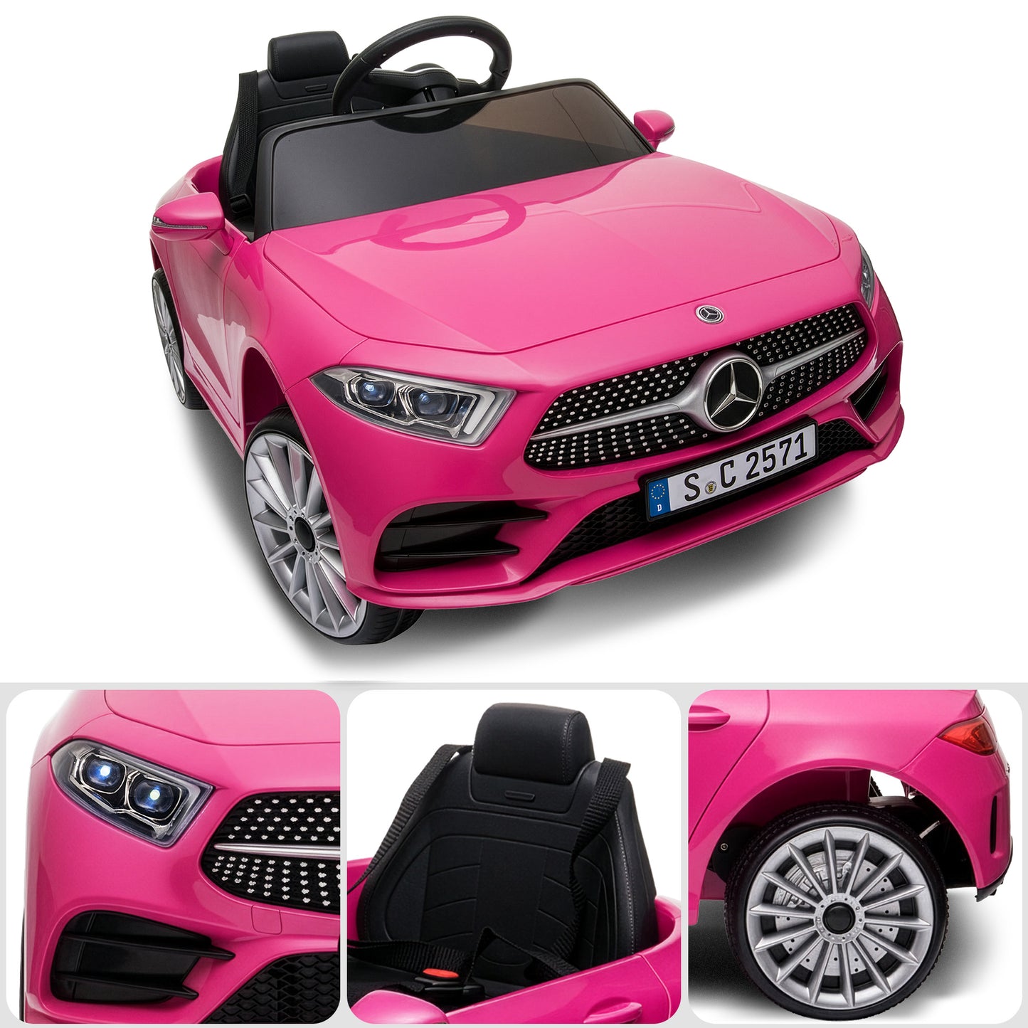 Kahuna Mercedes Benz CLS 350 Kids Electric Ride On Car with Remote Control - Pink V240-CAR-CLS-350-PK